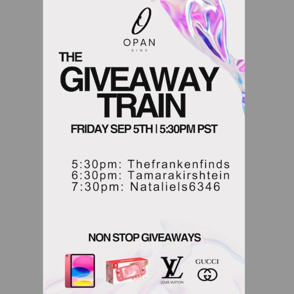 Other - The GIVEAWAY Train | September  5th | 5:30pm